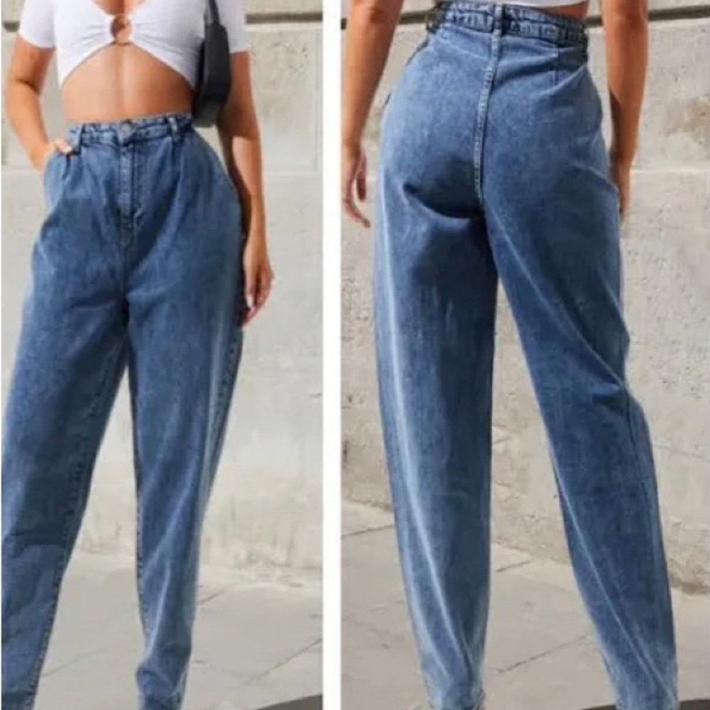 NWT PrettyLittleThing Oversized Balloon Mom Jean 12